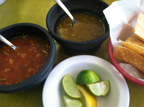 Chips and salsa Taqueria Tlaquepaque