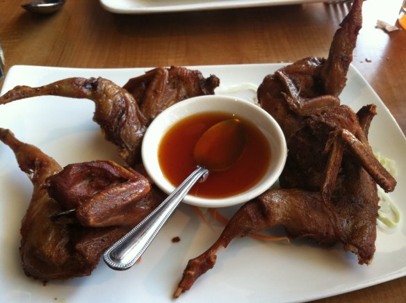 Garlic quail Thai Chef