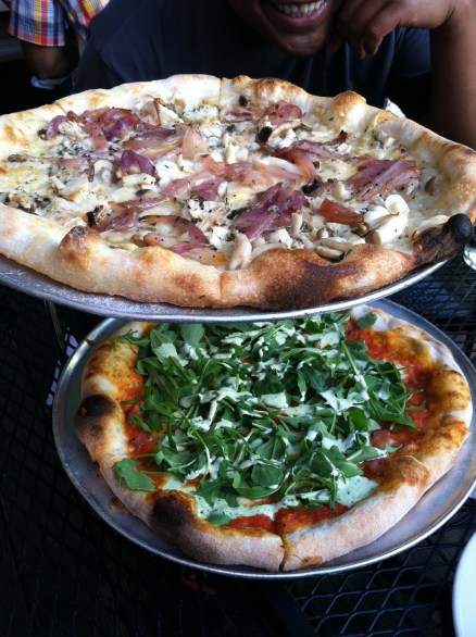 Wild mushroom bacon pizzas Starbelly Restaurant