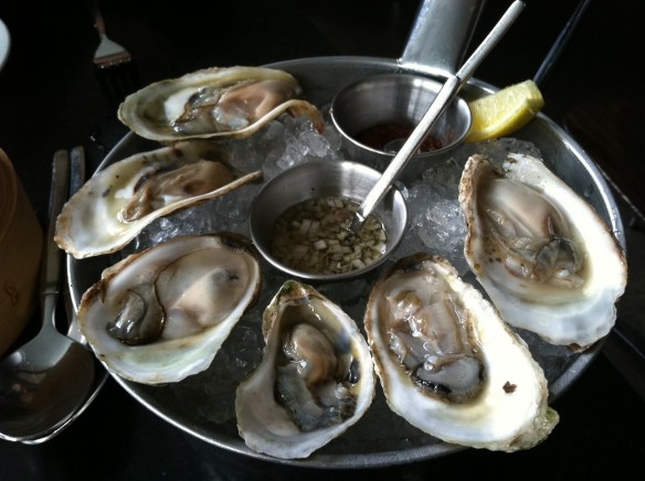 Fanny Bay oysters Eos Restaurant