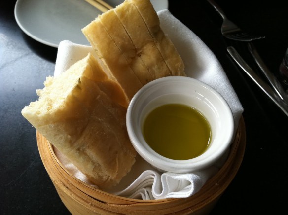 Focaccia bread Eos Restaurant