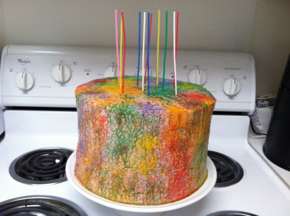 Cherpumple with candles on top Cherpumple with candles on top