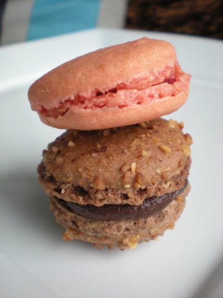 Nutella Raspberry macarons La Boulange de Noe