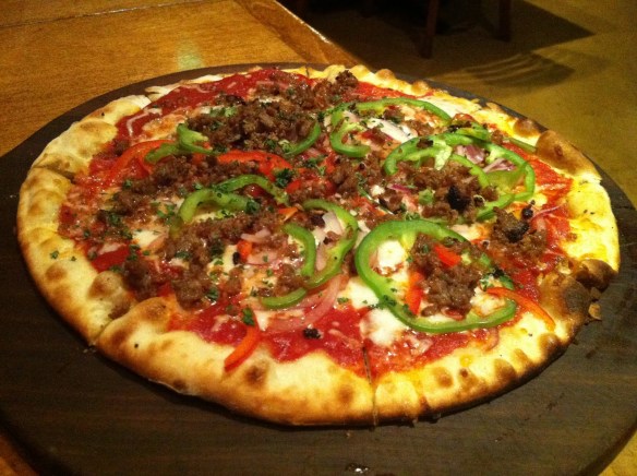 Italian sausage pizza Firewood Cafe
