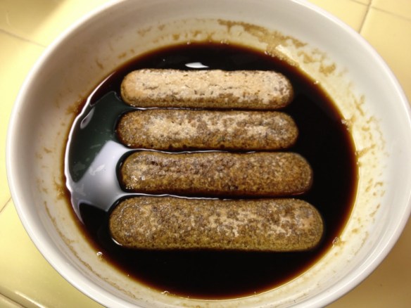 soaking lady fingers