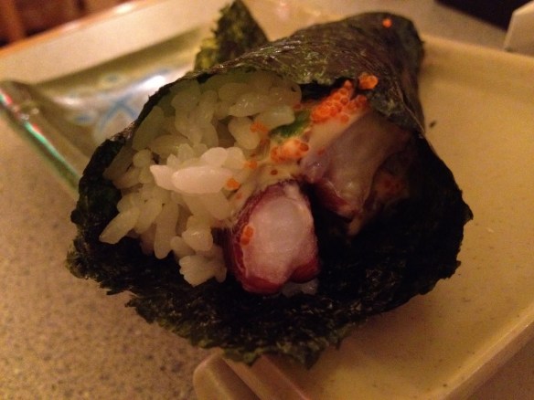 Spicy tako hand roll Tenka Japanese Restaurant