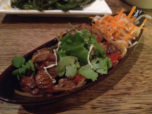 Shaking pepper beef Mercury Lounge