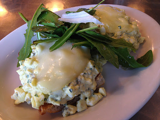 Warm egg salad sandwich Il Cane Rosso