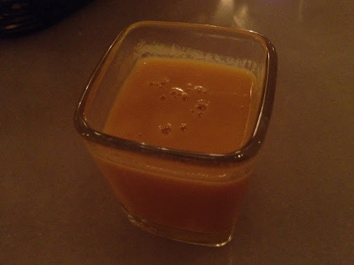 Red bell pepper soup Fish & Farm