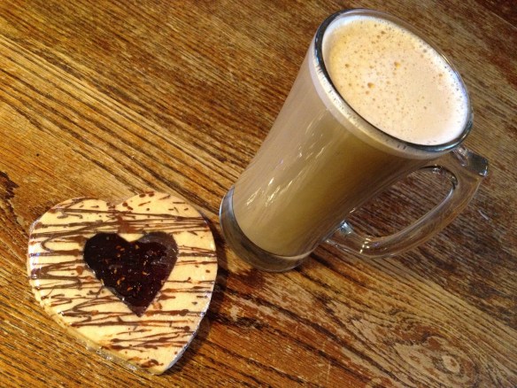 Latte raspberry shortbread cookie Simple Pleasures Cafe