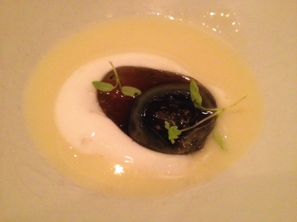 Thousand year old quail egg Benu