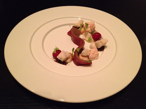 Acorn-cranberry custard Benu