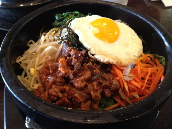 Spicy pork stone pot rice Mom's Tofu House